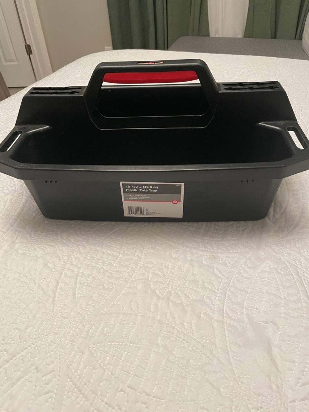 Large Strong Black Plastic Tote Tray from Tractor Supply Lightly Used
